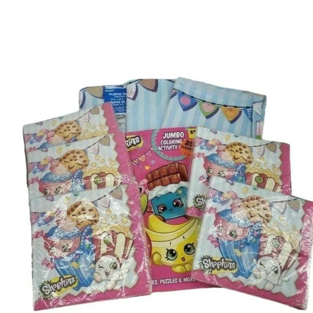 Shopkins Kooky Cookie Table Cover Birthday Party Decorations Napkins Book‎